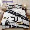 Biancheria da letto Elegance Bianco Nero Juventus (1 * copripiumino + 2 * federa, senza nucleo) Set biancheria da letto Copripiumino e federa Regalo di Natale compleanno