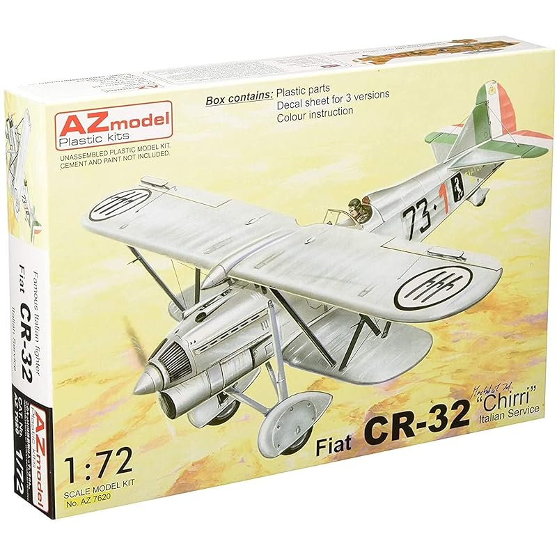 

AZ model 1/72 italian air force fiat CR.32 plastic model AZM7620