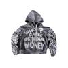 Personalized autumn word print street pullover trend hoodie men's and women's loose Y2K sweater