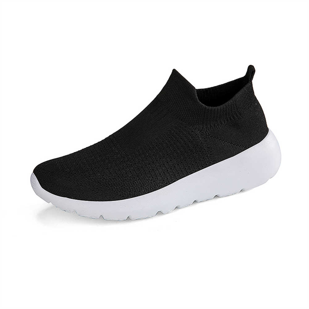 Extra Large Sizes Round Nose High Woman Sneakers New In Women Boots Shoes Black Loafers Woman Sport Shows Tenisse