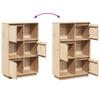 Highboard 74x35x117 Cm Solid Wood Pine