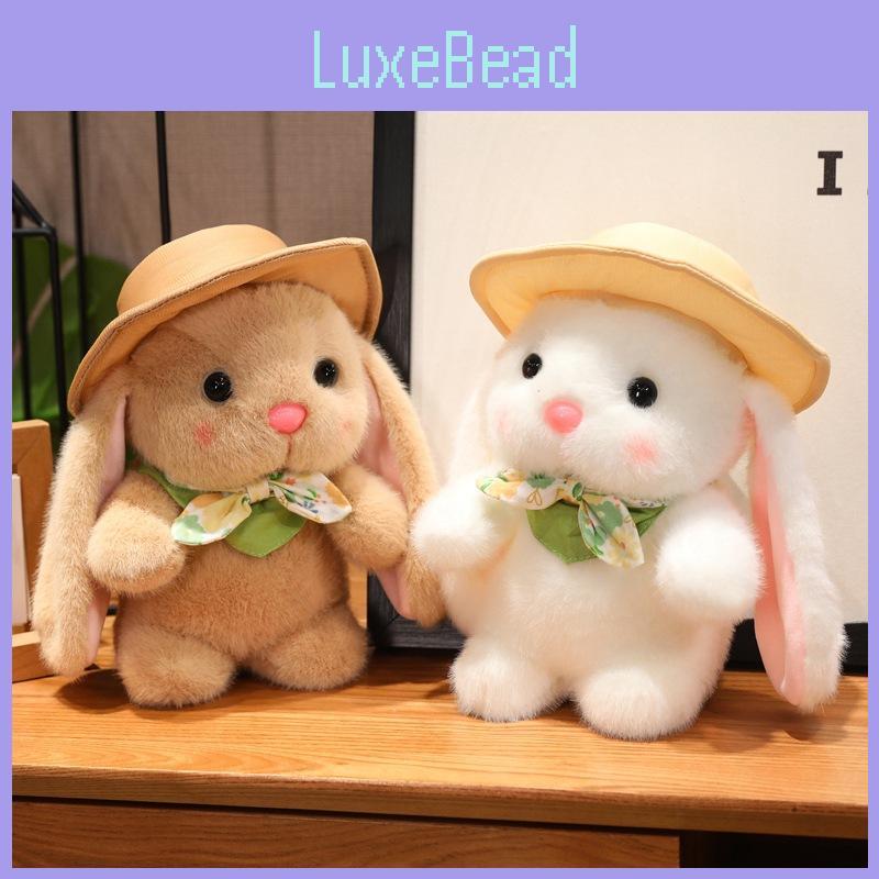 Plush Bunny Pudding Stuffed Toy Hat Rabbit Doll Decoration Kids Birthday Gift
