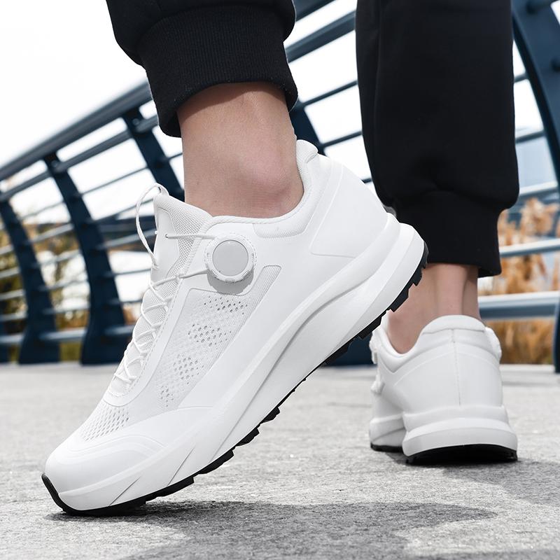 TUINANLE Men’s Non Slip Large Size Wide Outdoor Hiking Walking Sneakers Rotating Button Casual Trainers Sizes 39-45