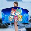 Cocotama Anime Bath Towel Microfiber Soft Water Absorbing Breathable For Girl Kids Decorative Cartoon Beach Towel