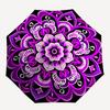 1pc Purple Mandala Pattern Automatic Folding Umbrella. Portable collapsible design, Best  birthday festival gift yy250924173