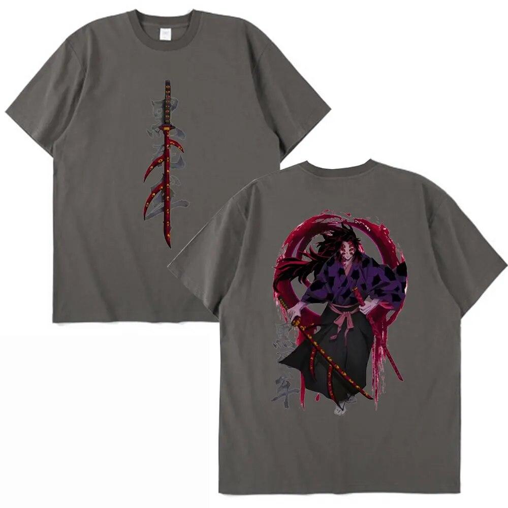 Japan Anime Demon Slayer T-skjorte Rengoku Kyoujurou Kimetsu No Yaiba T-skjorter Casual Bomull Oversized Kortarmet T-skjorte Unisex