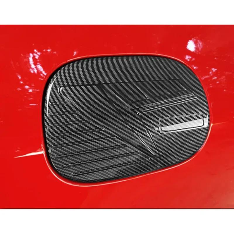 For Kia Stinger 2018- Interior Accessories Carbon Fiber Style ABS Fuel Tank Oil Cap Gas Cover Trim