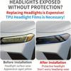Car Headlight Protective Film For Honda Civic 11th Gen Sedan Auto Accessories Exterior Decor TPU Black Protection Film