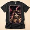 Weltraumhelm Katze,Katzen-Meme Grafik-T-Shirt, Vintage Katzenliebhaber-T-Shirt, Lustiges Katzen-Meme-T-Shirt, Alternatives Katzen-T-Shirt, Geschenk für Katzenvater, Katzenmutter-T-Shirt, Gen Z Humor