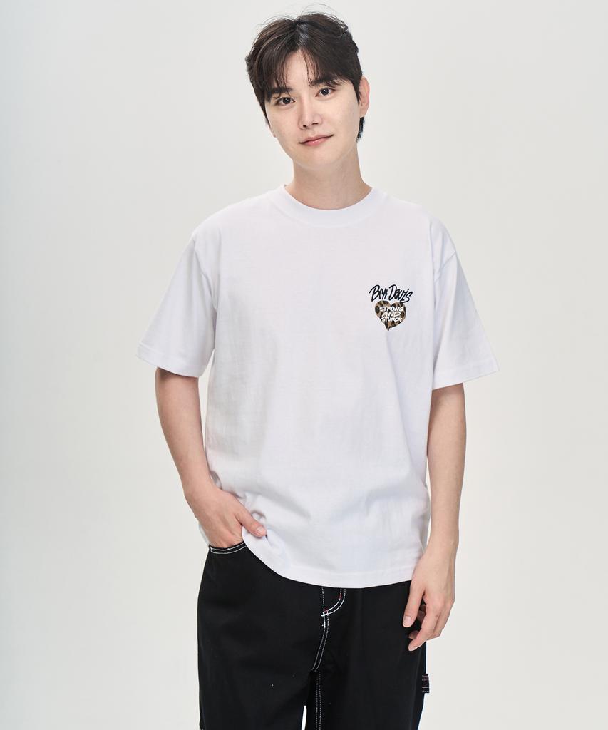BEN DAVIS Hart Chenille 2 T-Shirt White