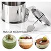 Stainless Steel Round Cake Molds 6-Pack, 7.5cm Mousse Ring Pastry Cutter with Cake Press and Lifter, Baking Ring for Dessert