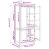 Storage Furniture Set with Storage and Doors Brown Wood Based Material