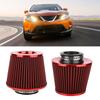 Car Universal 63mm Iron High Flow Air Multi Diameter Mushroom Head Air Filter Kit(Red)