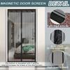 Magnetic Screen Door Curtain Anti Mosquito Keeps Bug Out Automatic Self-Closing Household Ventilation Door Mesh Curtain