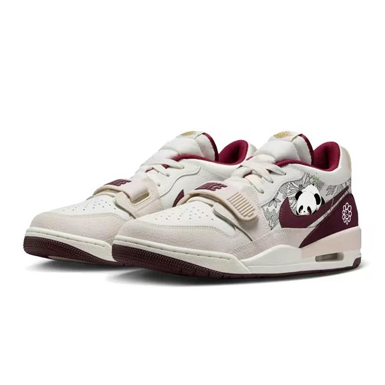 Jordan Legacy 312 Abrasion Resistant Slip Resistant Low top Vintage Basketball Shoes Men's Beige Brown IB4712-161(Team181-)