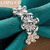 925 Sterling Silver Three Flower 7-10# Ring For Women Fashion Jewelry
