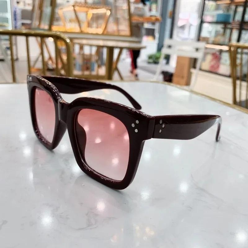 Brand Designer Square Sunglasses Women Retro Big Frame Shades Female Sun Glasses Fashion Vintage Gradient