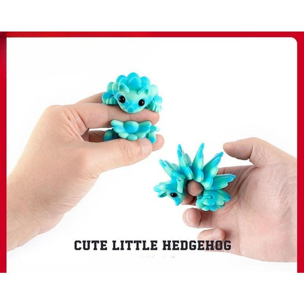 2Pcs 3D Printed 3D Printed Hedgehog Figurine Pinecone Colorful Animal Ornament  Desk Decor