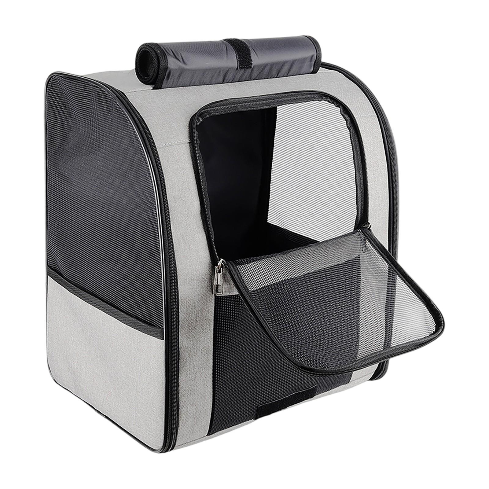 

Сумка для кошки Портативная для питомца Двусторонняя дышащая большой вместимости Рюкзак с роликовой шторкой S