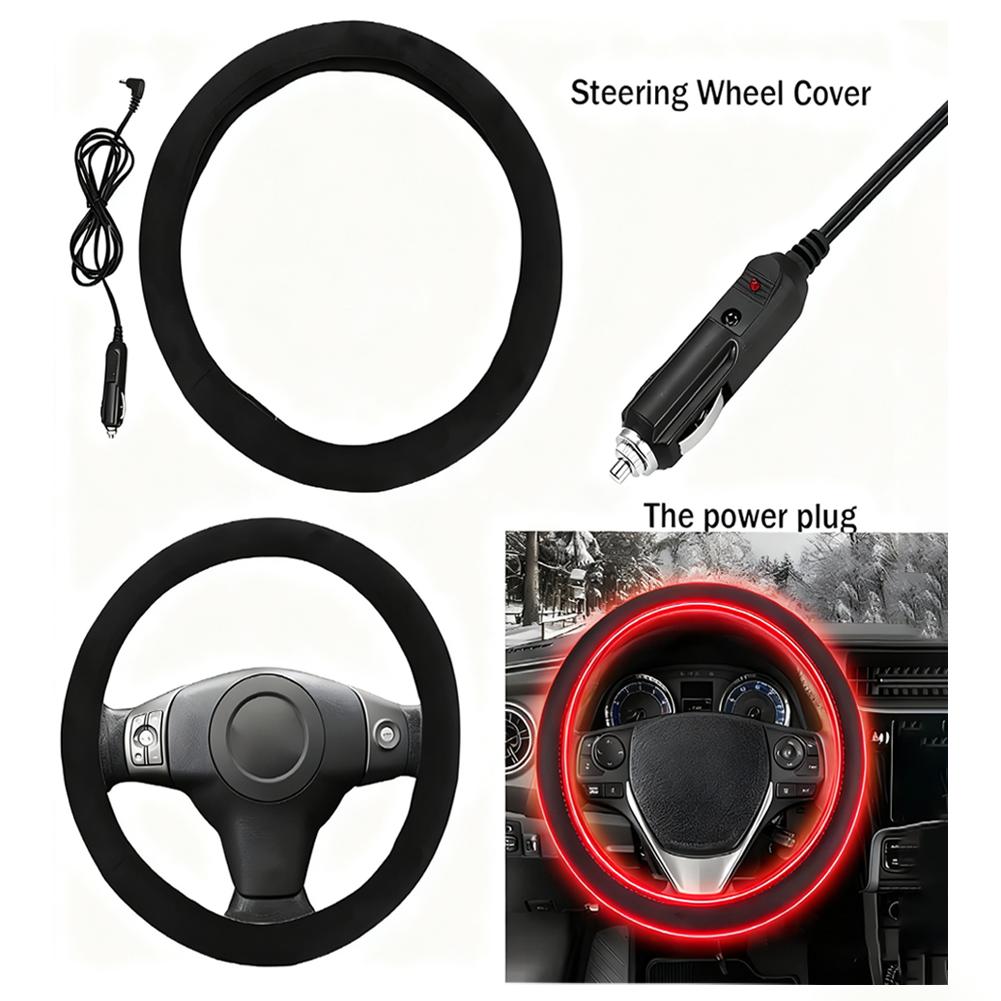 Steering Wheel Heating Cover Fast Heating Function Even Heating Simple Suitable for Steering Wheel Design Anti-slip Setting