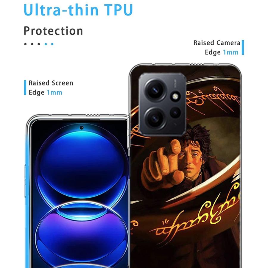 The L-Lord of the R-Rings Phone Case For Redmi Note 14 15 Pro 5G 13 12 Pro Plus 11 11T 11E 11S 10 Pro 10S 9 9S Cover Cell Clear