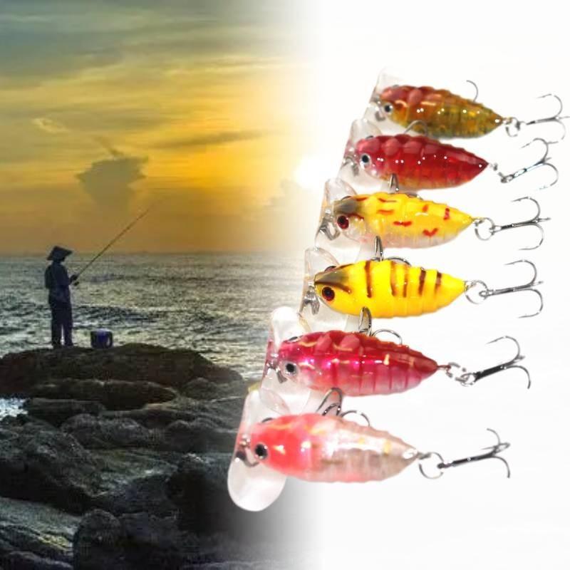 Hook Bionic Bait Multicolour Fishing Bass Blackfish Catfish Herring Tilapia Carp