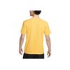 Nike Crew Neck Letter Print Straight Hem Short Sleeve T-Shirt Men T-Shirts Yellow FN3989-717