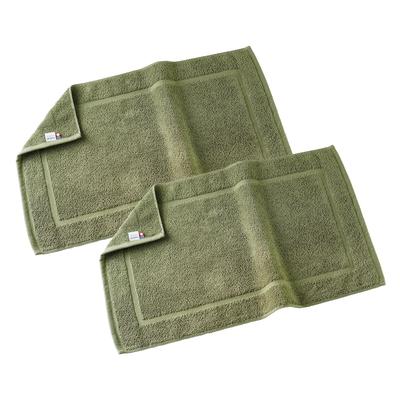 OruTa Bath Set of Towel Imabari Made In 69 X 43 Khaki Mat, 2, Fabric, Made, Washable, Non-Slip, Japan, Absorbent, Quick-Drying, Cotton, Approx. Cm,