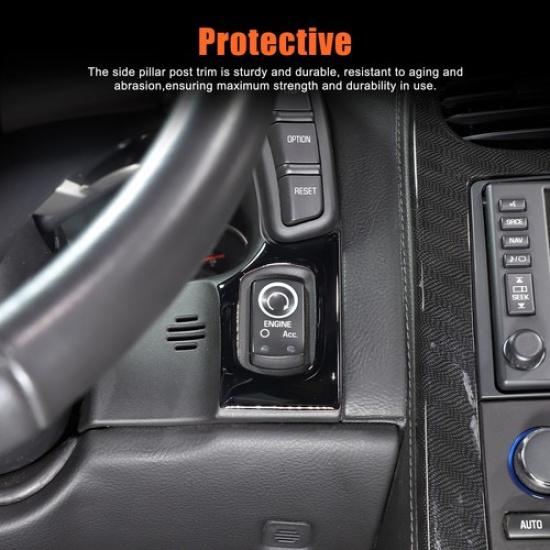 Gloss Piano Black Engine Switch Start Stop Trim Cover Ring For Corvette C6 05-13