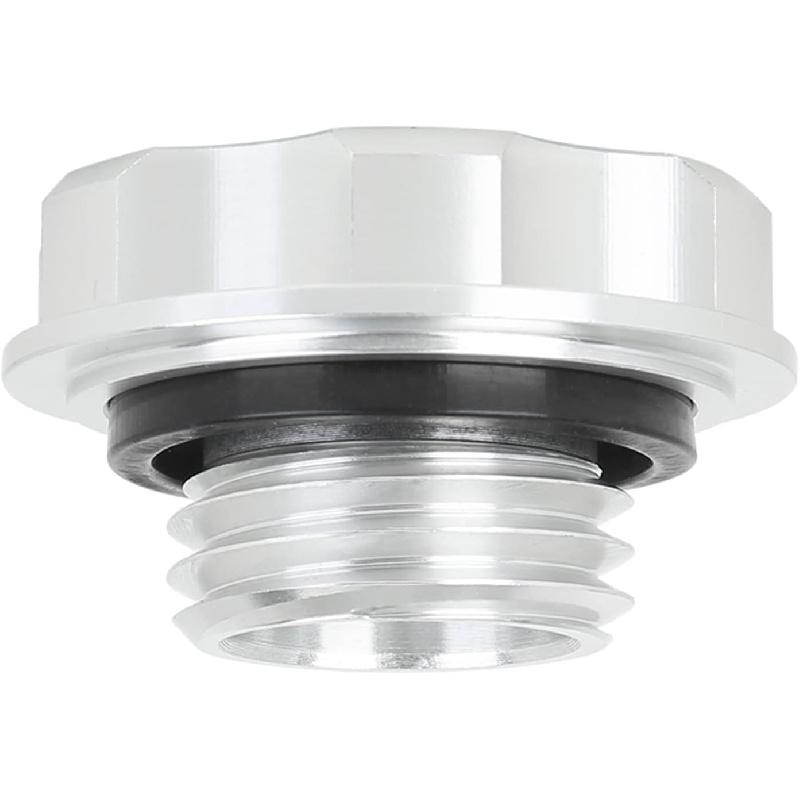Car Aluminum Alloy Engine Oil Filler Cap Plug Cover Replacement Silver Tone for Honda EK Civic EG Valve Oil Cap