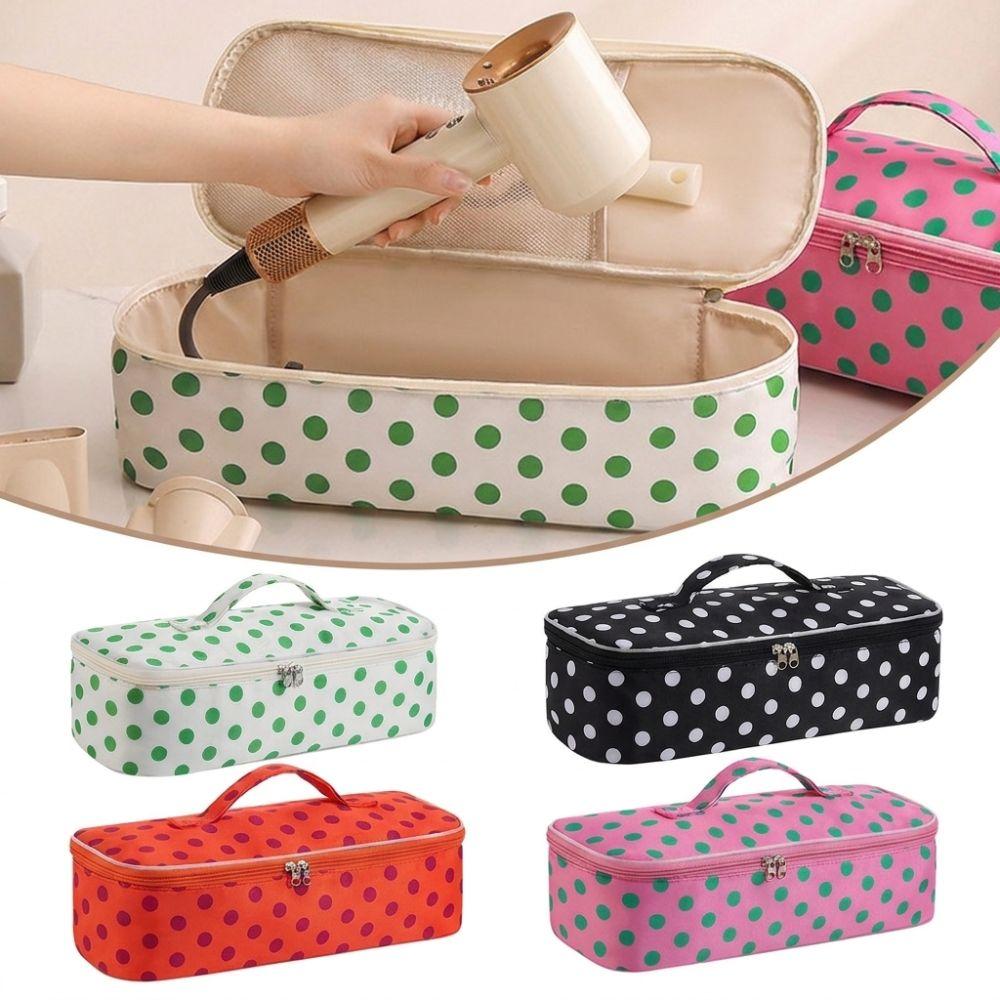 with Handle Curler Storage Bag Polka Dot Makeup Bag Fashion Hair Dryer Storage Bag For Travel