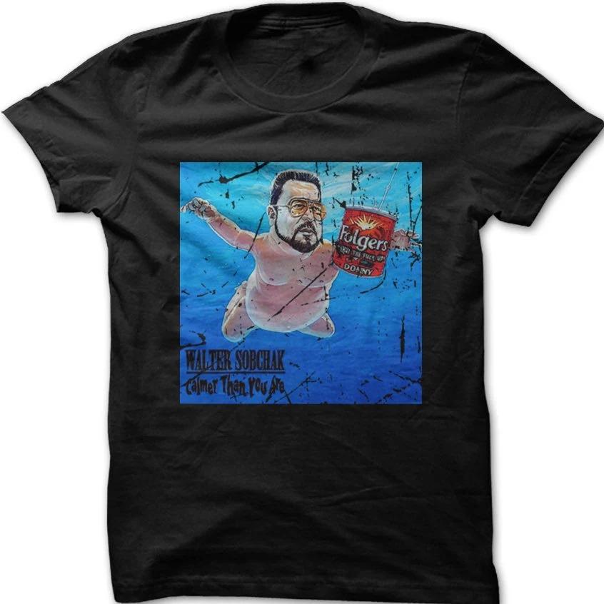 The BIg Lebowski Dude Walter Sobchak Waltvana Vintage Printed Tshirt Summer Mens and Womens Loose and Breathable Tshirt Top XL
