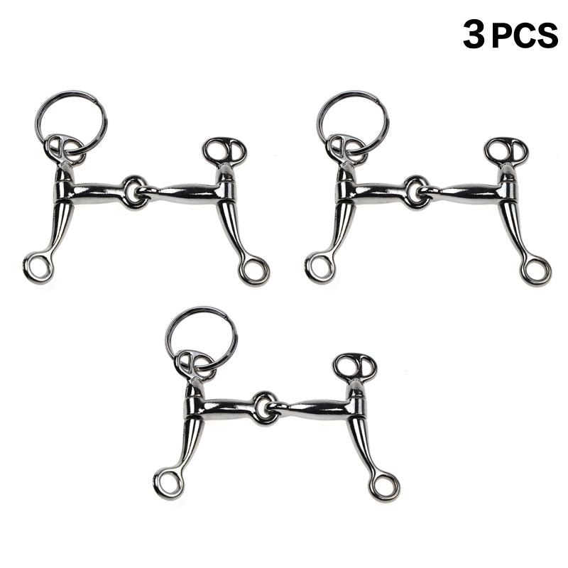 Alloy Horse Bit Charm Keychain Metal Ring Pendant Bag Decoration Backpack Accessory For Men And Women