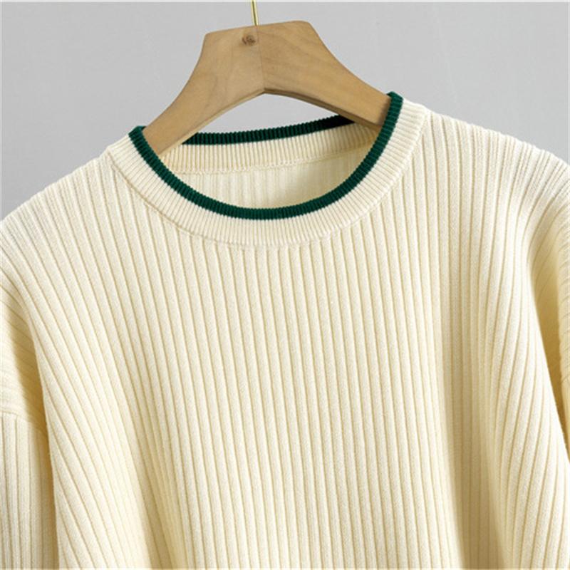 Knitted Set Women's Autumn Short Sweater Wide Leg Pants Two Piece Set