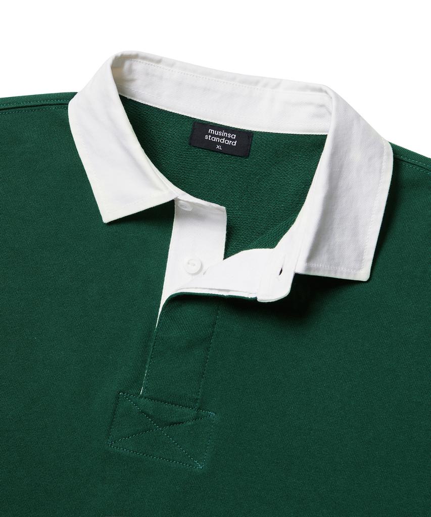 Musinsa Standard Oversized Rugby Sweatshirt [Green]