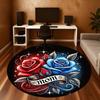 1pc Rose, Mom Round Chair mat Area Rug - Non-Slip, Floor Mat for Office, Bedroom, Ideal home decor Christmas Gift p0811480