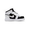 Jordan Air Jordan 1 TD Comfortable High top Toddler Shoes Black White Infant And Toddler AR6352-113