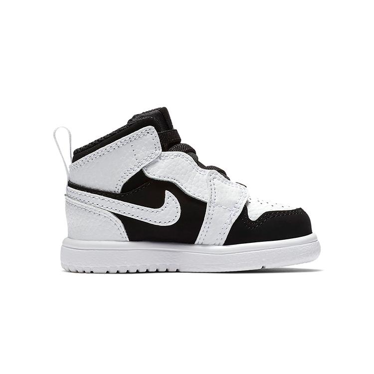 Jordan Air Jordan 1 TD Comfortable High top Toddler Shoes Black White Infant And Toddler AR6352-113