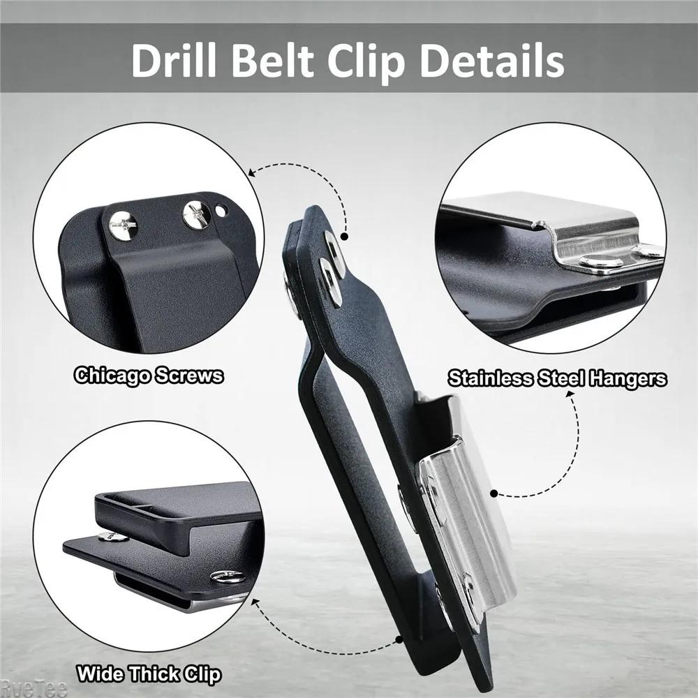3-in-1 Portable Multifunctional Drill Belt Clip Stand with Hook And Tape Measure Holder - Handy Tool Organization