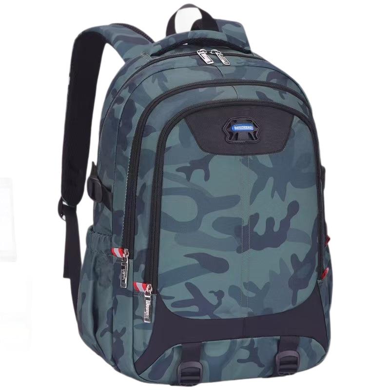 Camouflage Schoolbag: Ergonomic Backpack with Multi-Compartments for Students and Adults