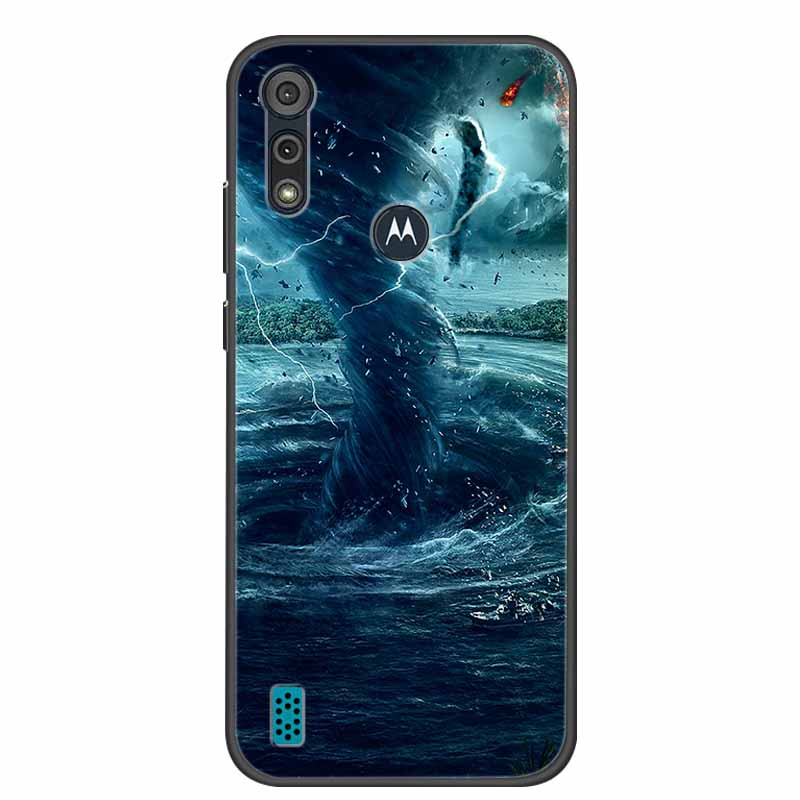 Phone Case for Motorola Moto E6i / E6s 2020 Shockproof Soft Silicone TPU Back Cover for Moto E6s 2020 E 6S 6i Cases Marble Print