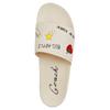 Coach Pool Slide Leather Round Toe Slip-On Sandals Men Footwear White CAR01-CHA