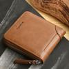 Men's Retro Coin Banknote Card Leather Bifold Wallet