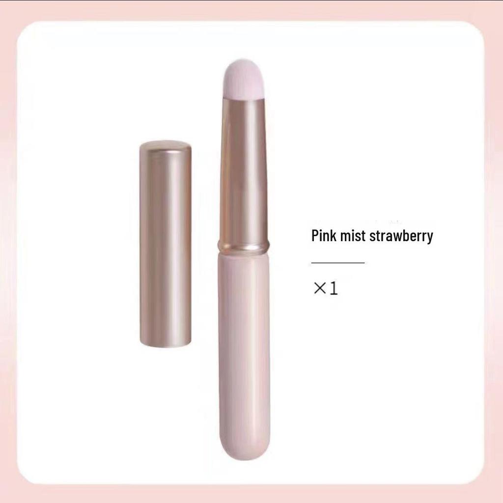 Q Soft Silicone Lip Brush: Portable Mini Round Head Lipstick & Concealer Applicator with Cover.