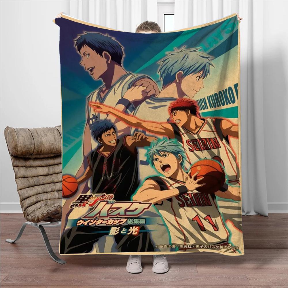 

Japanese Anime Kuroko-No-Basket Flannel Blanket Soft Warm Throw Blanket Blanket For Sofa Office Bed Office Camping Travelling 75x90cm
