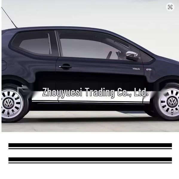 Volkswagen Up Hatchback Racing Stripes Vinyl Decal Side Skirt Sticker Graphics