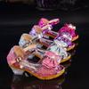 Girls Sandals Summer Children's Princess Shoes Little Girls High-heeled Bow-knot Crystal Sandals Party Dress Wedding