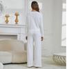 Exquisite Pajamas Women's Spring and Autumn Thin Fashion Pure Cotton Knitted Loungewear New Long-sleeved Two-piece Set