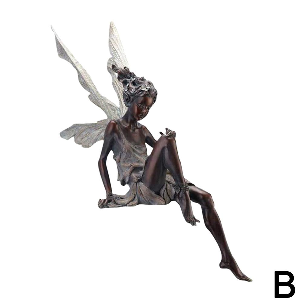 Flower Fairy Statue Decoration Outdoor CHILDREN'S Garden Courtyard Lawn Resin Decorative Sculpture Home Garden Decor