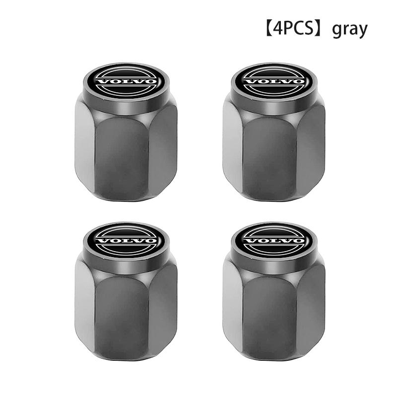 juchq4 4pcs Anti Theft Car Tire Valve Caps Universal Auto Wheel Stem Covers For Volvo XC90 V90 V60 V40 S80 S60 S90 C40 XC60 XC40 V70